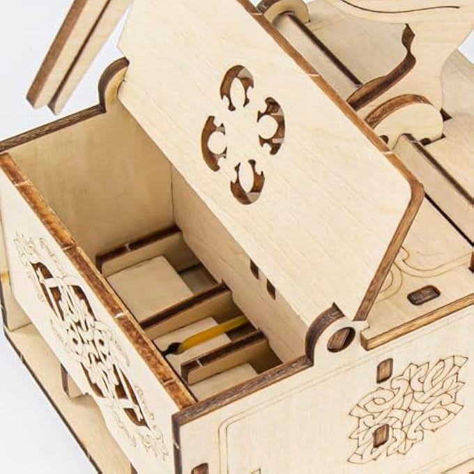 3D WOODEN PUZZLE, WOODEN TOOTHPICK WOODPECKER BIRD DESIGN FOR CHILD AND ADULT, EDUCATIONAL BRAIN TEASER PROJECT DIY MODEL BUILDING CRAFT SET, WOOD MECHANICAL TOY BIRTHDAY CHRISTMAS GIFT FOR AGE 14+ - Image 3